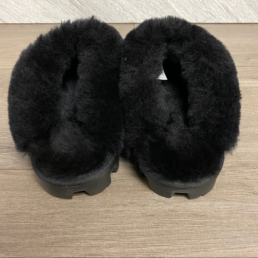 UGG | Coquette Snow Leopard Black Slippers 6 NEW - Picture 7 of 9